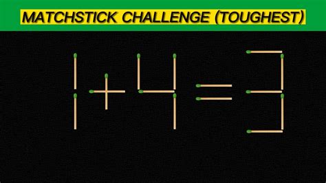 Brain Test Match Stick Puzzle Move Only Stick To Make Equation