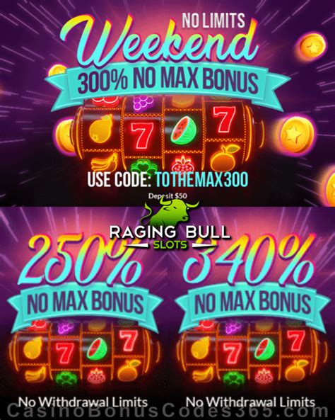 Raging Bull Casino No Max No Limits Weekend Bonus Pack - Casino Bonus ...