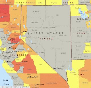 Printable Map of Nevada State | Map Of Nevada State Printable