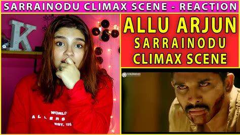 Sarrainodu Climax Fight Scene Reaction Hindi Allu Arjun Reaction