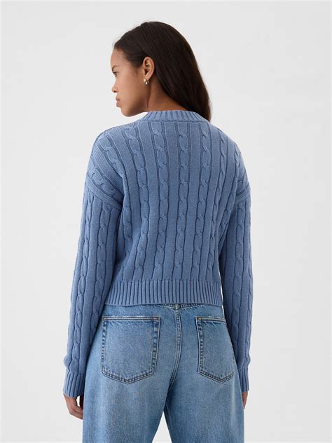 Cable Knit Cropped Sweater Gap