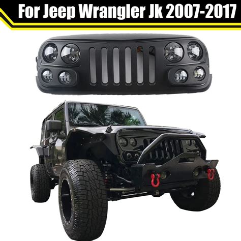 Parrilla de carreras para Jeep Wrangler JK 2007 2017 rejilla de capó