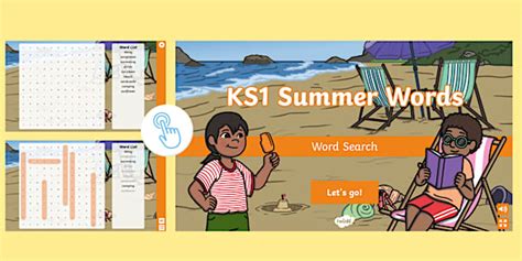 Ks1 Summer Words Interactive Word Search Teacher Made