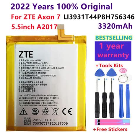 Original New For Zte Axon 7 55inch A2017 Li3931t44p8h756346 Battery