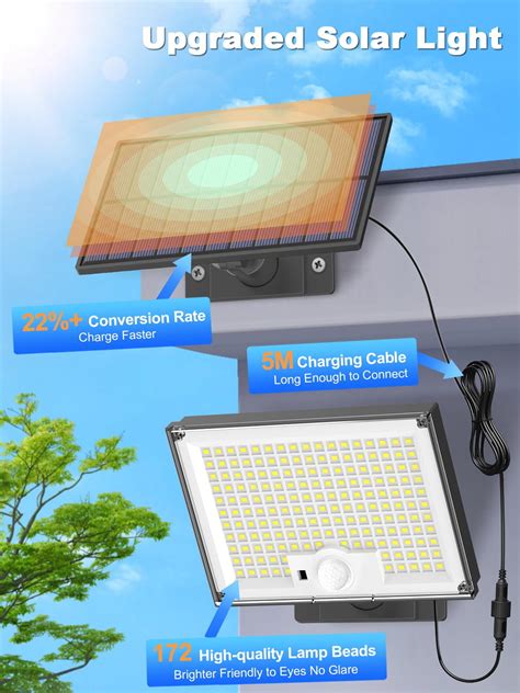 Snapklik Gusicil Solar Lights Outdoor Waterproof IP65 172LED