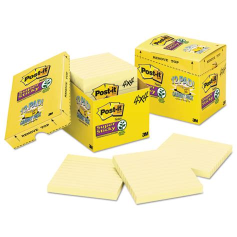 Pads In Canary Yellow Cabinet Pack Note Ruled 4 X 4 90 Sheets Pad