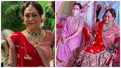 Tina Ambani in exquisite embellished lehenga is beyond beautiful at son ...