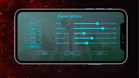 Game Setting Ui Design On Behance