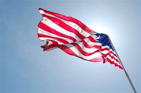 An American Flag Flapping Stock Image Image Of States