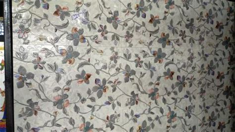 Glossy Floral Printed Ceramic Wall Tile Size 1x2 Feet 300x600 Mm At