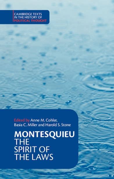 Montesquieu The Spirit Of The Laws Book By Charles De Montesquieu Paperback Chapters