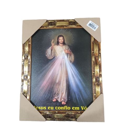 Quadro Jesus Misericordioso 30x40 Resinado Shopee Brasil