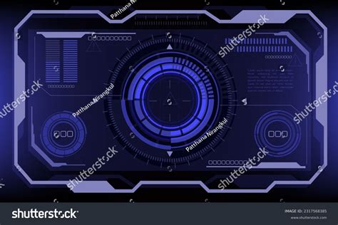 Hud Sci Fi Interface Screen Violet Danger Royalty Free Stock Vector