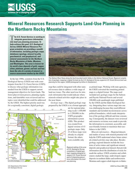 PDF Mineral Resources Research Supports Land Use Planning In The