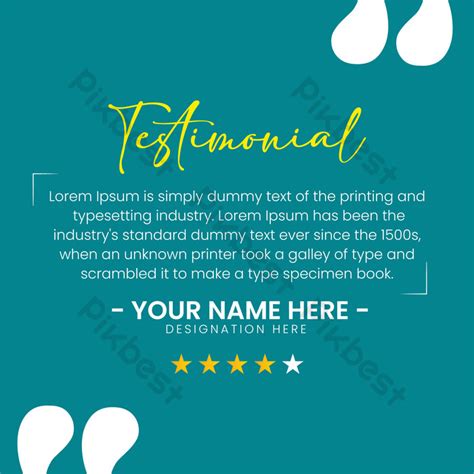 Testimony Vector Testimonial And Quote Infographic Design Psd Free