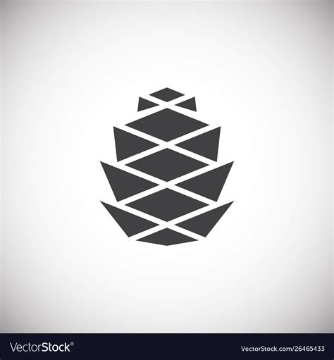 Pine Cone Icon On Background For Graphic And Web Vector Image