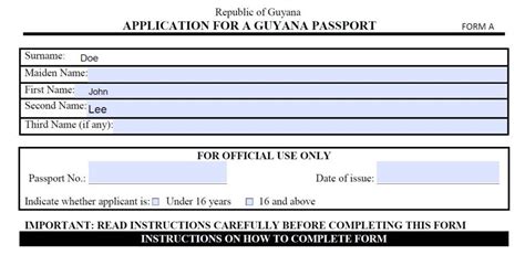 How To Renew Your Guyana Passport With Renewal Form Guyana Consulate Passport Renewal Application