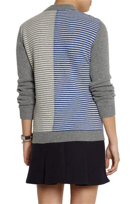 Marni Contrast Striped Wool And Cashmere Blend Sweater NET A PORTER