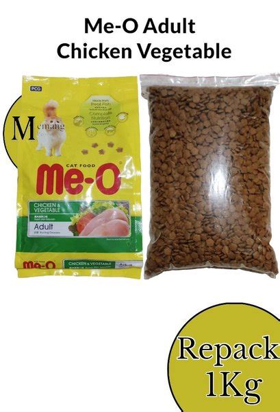 Jual Me O Chicken Vegetable 1Kg Repack Adult Makanan Kucing Dewasa