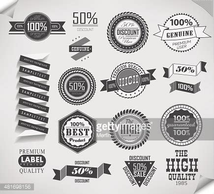 Collection Of Premium Quality Labels Stock Vector Royalty Free