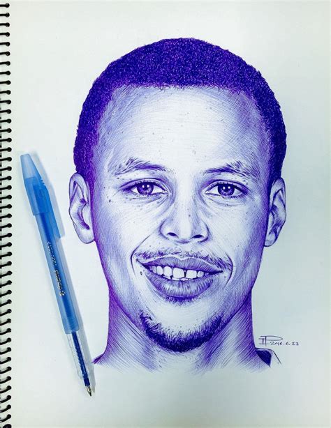 Stephen Curry By Tagalanggas Pen Art Stephen Curry Art