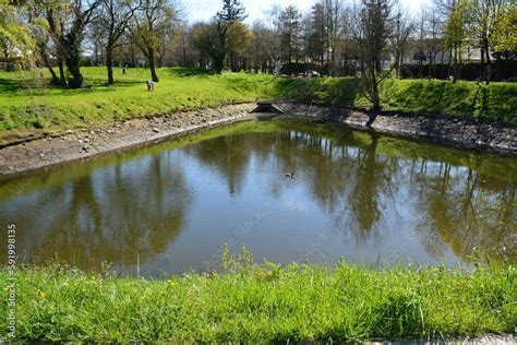 Saint Herblain Bassin De R Tention Des Eaux Pluviales Stock Photo