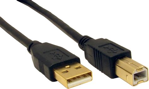 Rhinocables Usb 20 High Speed Cable Printer Lead A To B Black Cable Gold Connectors 1m 18m