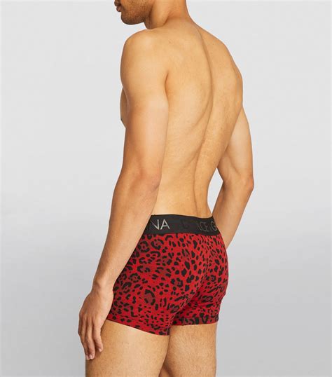 Dolce And Gabbana Red Leopard Print Regular Boxers Harrods Uk