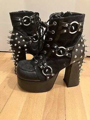 Demonia Charade 100 Vegan Leather Boots UK6 EBay