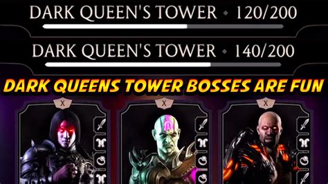 Mk Mobile Fatal Dark Queen S Tower Bosses And This Tower Is