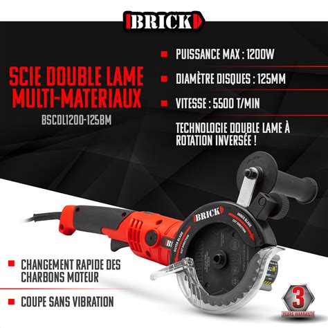 Brick Scie Double Lame Multi Mat Riaux Mm W Bscdl Bm