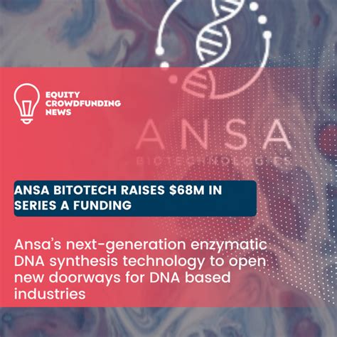 Startup Ansa Bio Raises 68M In Series A To Propel DNA Enabled