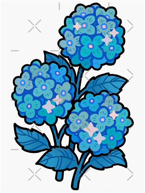 Hydrangeas Sticker For Sale By Freshbobatae Redbubble