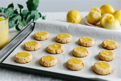 Lemon Curd Thumbprint Cookies Gluten Free Paleo Downshiftology