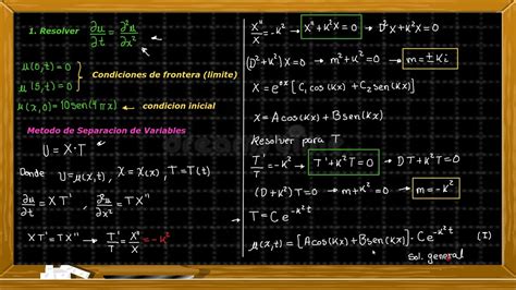 Ecuaciones Diferenciales Parciales M Todo De Separaci N De Variables