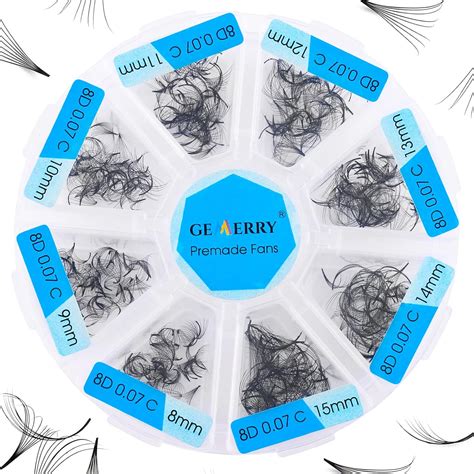 Extension Cils Volume Russe 500PCS 8D 0 07 C Curl 8 15mm Mix Préfaits