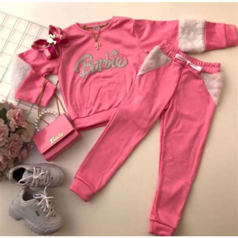 Conjunto Moletom Da Barbie Para Meninas Moda Inverno Blogueirinha 2 10