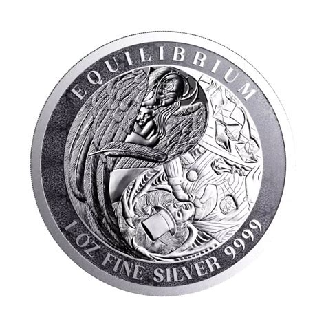 Oz Nzd Tokelau Equilibrium Silver Coin Bu In Capsule