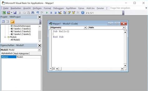 Excel VBA Einführung in Programmierung