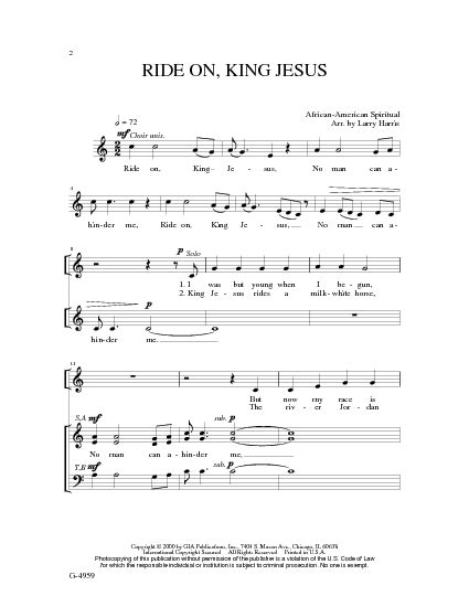 Ride On King Jesus