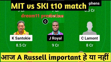 MIT Vs SKI Dream11 Prediction MIT Vs SKI T10 Match Dream11 Team MIT Vs