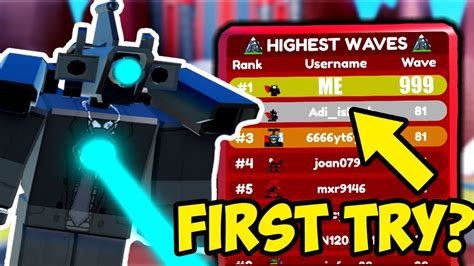 Attempting 1 Leaderboard In Endless Mode Toilet Tower Defense YouTube