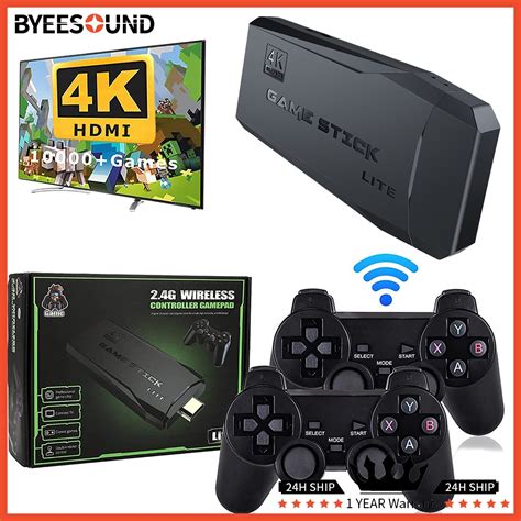 Console De Jogos Retrô 4K HD TV Videogame Stick Controles Sem Fio