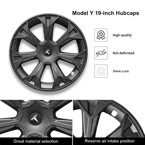 Evbase Tesla Model Y Wheel Covers With Thunder Style 19 Inch Hub Caps Evbase Premium Evandtesla