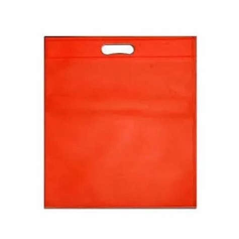 Handle Type D Cut Plain Red Non Woven Bag For Shopping At Rs 163 Kg