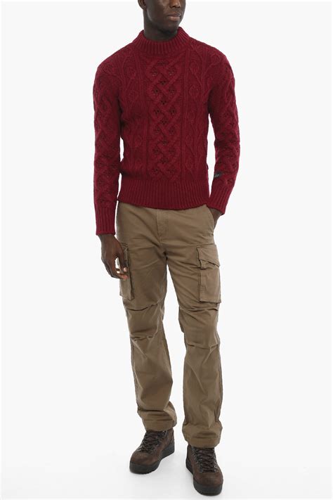 Woolrich Solid Color Cable-Knit Sweater men - Glamood Outlet