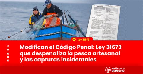 Modifican El C Digo Penal Ley Que Despenaliza La Pesca Artesanal