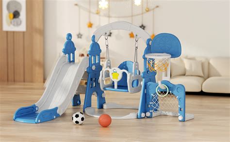 Xjd 6 In 1 Toddler Slide And Swing Set Kids Slide For