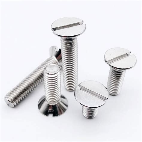 M2M2 5M3 M8 304 Stainless Steel Slotted Flat Countersunk Head Screw