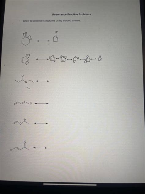 Resonance Practice Problem Draw Resonance Chegg